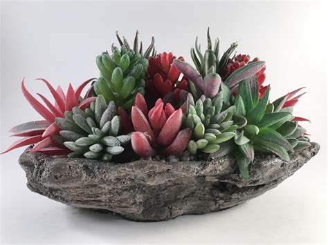 small artificial succulents|real looking artificial succulents.